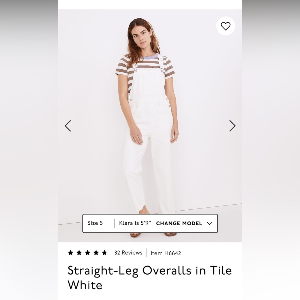 Madewell Straight Leg Overalls
